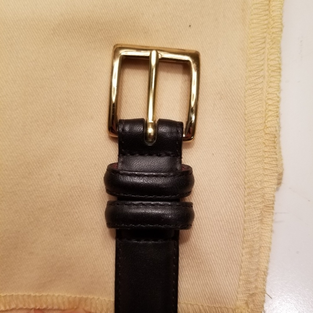 Coach belt Black leather and brass